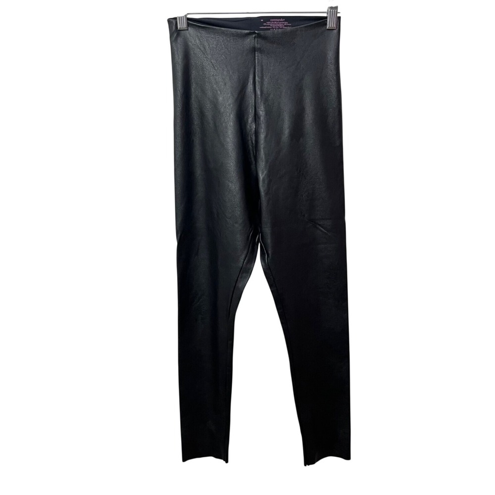 Commando Black Control‎ Faux Leather Leggings Women's Size Medium